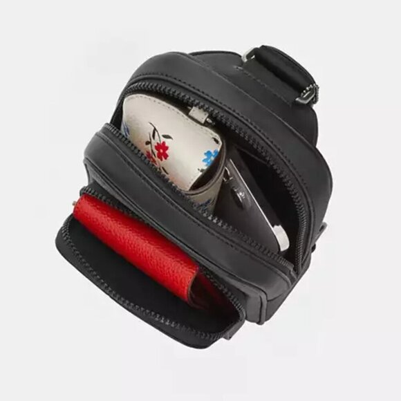 Coach Racer Sling Pack Army Green Leather Small Crossbody Shoulder Bag CU252 ORG - Picture 11 of 12